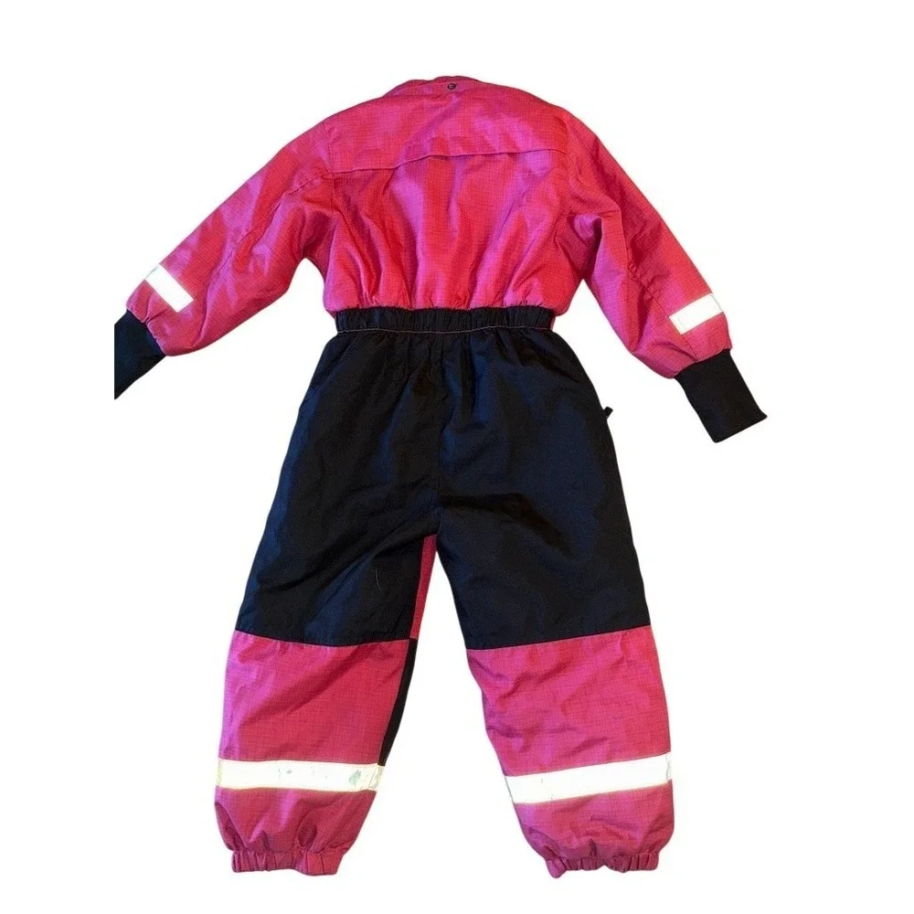Kids Snowsuit Unisex Sz 98 Pink Colorblock Reflective Winter‎ Ski snowboard